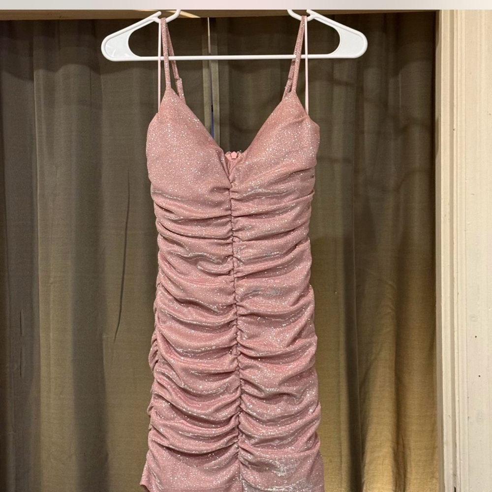 Pink Ruched Dress
